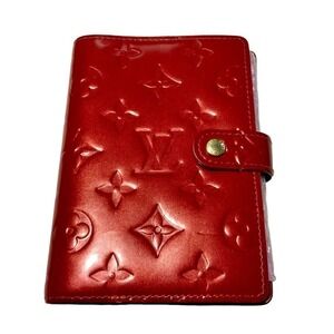 Louis Vuitton Red Vernis Leather Small Ring Agenda Cover